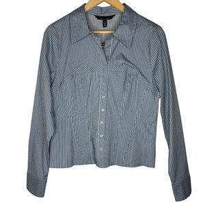 White House Black Market | LS Corset Poplin Shirt | 12